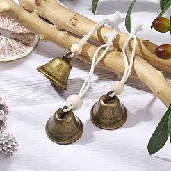 3 pièce de décorations suspendues en forme de cloche en fer&nbsp;HJEW-JM02174
