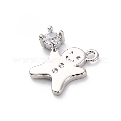 Crémaillère en laiton avec pendentifs en zircone cubique&nbsp;KK-Q010-13P