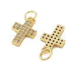 Pendentifs avec zircon cubiques à micro-pavés en laiton&nbsp;KK-C092-21D-G
