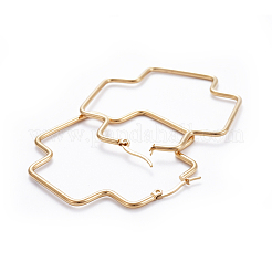 Orecchini a cerchio semplici alla moda in acciaio inossidabile 304&nbsp;X-EJEW-K063-A01