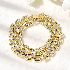 Messing-Uhrenarmband-Kettenarmbänder für Männer und Frauen&nbsp;BJEW-H630-11G
