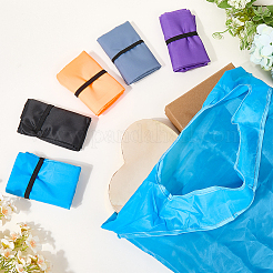 5 Stück 5 Farben wiederverwendbare Einkaufstaschen aus Polyester für Supermärkte&nbsp;ABAG-CN0001-49