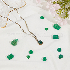 12 cabochon d'agate onyx verte naturelle de 6 styles&nbsp;G-FH0001-17