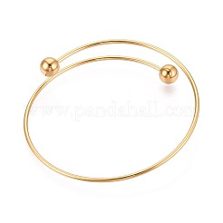 Verstellbare Ionenplattierung (IP) von Armreifen aus Edelstahl 304 zur Herstellung von Manschetten.&nbsp;MAK-WH20002-01B-G