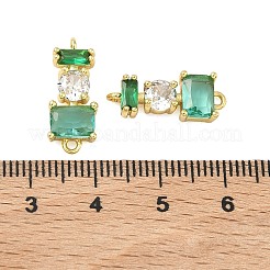 Colgantes con conector de circonita cúbica micropavé de latón&nbsp;KK-H259-08G-02