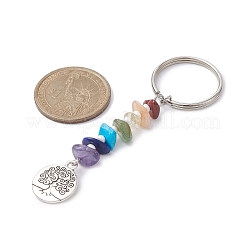 Porte-clés en pierres précieuses naturelles chakra&nbsp;KEYC-JKC00550-04