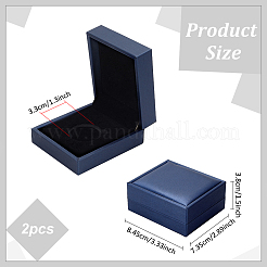 Rechteckige Münzaufbewahrungsboxen aus PU-Kunstleder&nbsp;CON-WH0086-102B-02