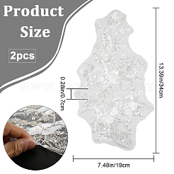 Accessoires aus Blumengaze und Paillettenstickerei&nbsp;DIY-WH0430-464B