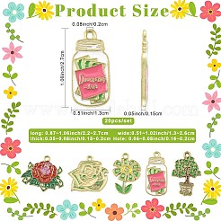 20pcs 5 styles de pendentifs en émail en alliage&nbsp;ENAM-FS0004-48