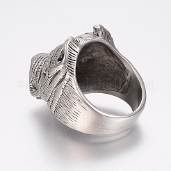 304 Edelstahl-Welpen-Fingerringe&nbsp;RJEW-G091-12