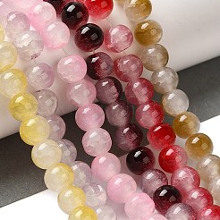 Perles de verre imitation jade à craqueler&nbsp;DGLA-T003-8mm-M