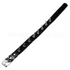 Chocker-Halsketten aus Kunstleder im Punkrock-Stil mit Spike-Nieten aus Legierung&nbsp;NJEW-WH20011-08C-P