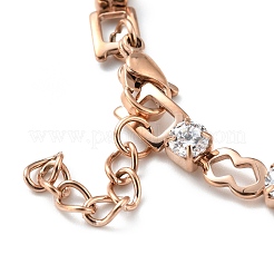 Bracelet de tennis en cristal de zircone cubique&nbsp;BJEW-E108-06RG