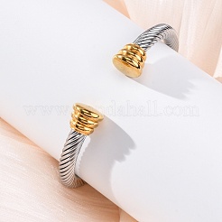 Brazaletes de acero inoxidable 304&nbsp;BJEW-P310-11GP