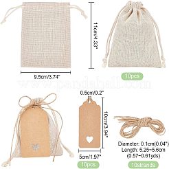 10 Stück Baumwoll-Verpackungsbeutel mit Kordelzug&nbsp;ABAG-NB0001-41B