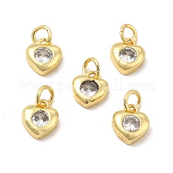 Latón micro pavimenta claro cubic zirconia encantos&nbsp;KK-E068-VB236