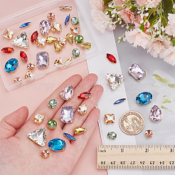 50 pieza de rhinestone de vidrio para coser&nbsp;GACR-WR0001-02B