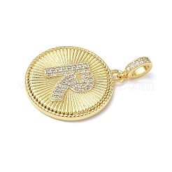 Pendentifs en laiton zircon cubique transparent&nbsp;KK-L253-17G-R
