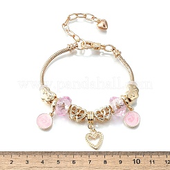 Charm-Armbänder aus Emaille-Legierung und europäischen Perlen&nbsp;BJEW-F495-23G