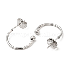 Boucle d'oreille à tige en acier inoxydable 304 anti-ternissement&nbsp;EJEW-H134-02A-P