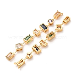 Gros pendentifs en laiton micro pavé de zircone cubique colorée&nbsp;KK-A304-31A-G