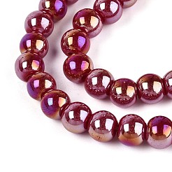 Fili di perline di vetro opaco placca&nbsp;GLAA-T032-P6mm-AB23