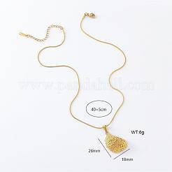 3 collar colgante de fruta durian de acero inoxidable para mujer&nbsp;UM4106