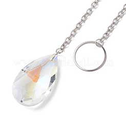 Pendentif décoratif en verre rond&nbsp;HJEW-JM02271
