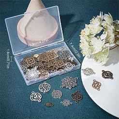 Fascini del connettore della lega di stile tibetano di 72pcs 18 stili&nbsp;FIND-SC0003-34