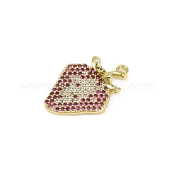 Pendentifs avec zircon cubiques à micro-pavés en laiton&nbsp;KK-M322-48G-03