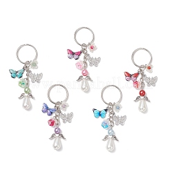 5 porte-clés en alliage émaillé 5 couleurs avec acrylique&nbsp;KEYC-JKC01347