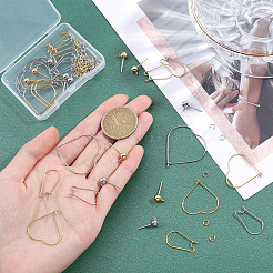 12 Stück Ohrstecker mit Kugel aus 304 Edelstahl und 24 Stück Creolen-Beschläge&nbsp;DIY-UN0002-86