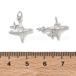 Pendentifs en laiton Shegrace pavés de zirconiums cubiques transparents&nbsp;XGRQ4G195-687P