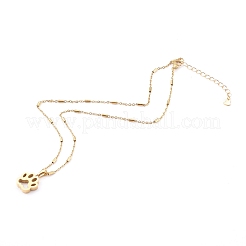 Collane con ciondolo a forma di zampa di cane in acciaio inossidabile 304&nbsp;NJEW-JN03351-03