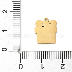 304 Edelstahl Emaille Weihnachtsmotiv Charms&nbsp;STAS-Z164-01G-01