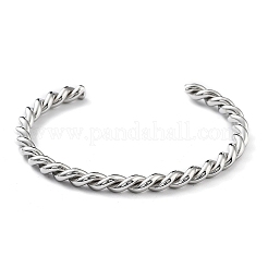 Bracciali a polsino in acciaio inossidabile 304 anti-ossidazione per le donne&nbsp;BJEW-M310-01P