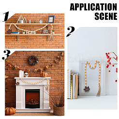 Décoration d'automne ronde en perles de bois&nbsp;AJEW-WH20019-60