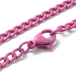 Collane a catena in acciaio inossidabile 201 verniciate a spruzzo&nbsp;NJEW-R258-01B