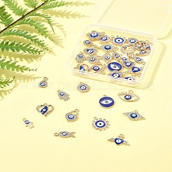 36pcs 18 Arten Legierungs-Emaille-Charms&nbsp;ENAM-FS0002-87