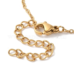 Colliers avec pendentif en forme de nœud papillon et chaîne en acier inoxydable 304 avec placage ionique (IP)&nbsp;NJEW-Z041-03G-03