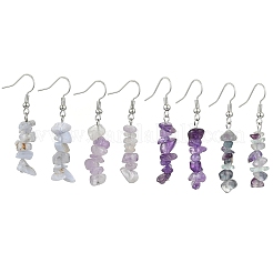 Set di orecchini pendenti con ametista naturale&nbsp;EJEW-JE06245-04