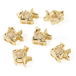 Ciondoli in ottone con micro pavé di zirconi da 6 pezzo&nbsp;KK-TA0009-09A
