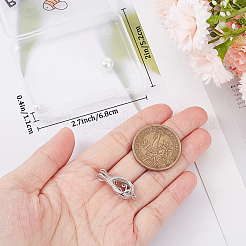 1 ciondolo a gabbia con perline vuote in argento sterling placcato rodio anti-ossidazione&nbsp;STER-BBC0005-69A