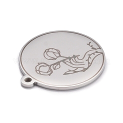 Pendentifs en acier inoxydable 304 anti-ternissement&nbsp;STAS-C032-04P