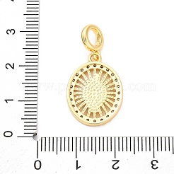 Europäische Anhänger aus Messing mit klarem Zirkonia&nbsp;KK-D325-28G-09