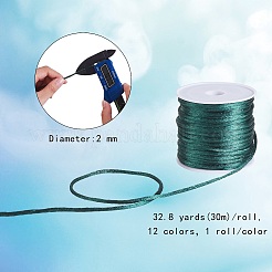 12 Rollen 12 Farben Makramee Rattail chinesischer Knoten&nbsp;NWIR-SZ0001-03