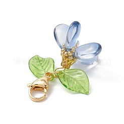 Decorazioni pendenti in vetro a forma di fiore&nbsp;HJEW-MZ00213-03