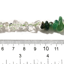 Natürliche Quarzkristall/Bergkristall & Chrysopras Perlen Stränge&nbsp;G-L610-B22-01