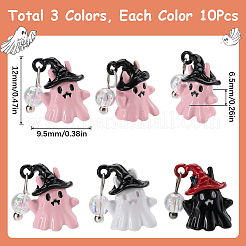 30 Stück 3 Farben Halloween-Legierungsanhänger&nbsp;FIND-SC0010-39