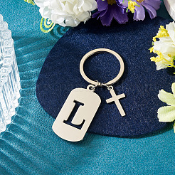 1 porte-clés en acier inoxydable&nbsp;KEYC-TADJ0001-08L